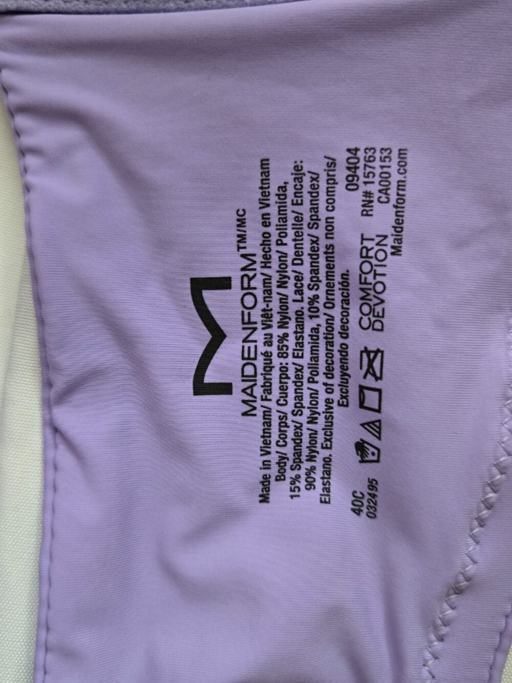 Maidenform purple 40C convertible strap DM9404 bra *creased - Picture 4 of 4